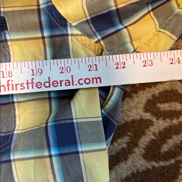 luchiano Visconti colorful plaid button down collared shirt Mens M Cotton Preppy - Picture 11 of 11